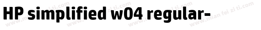 HP simplified w04 regular字体转换